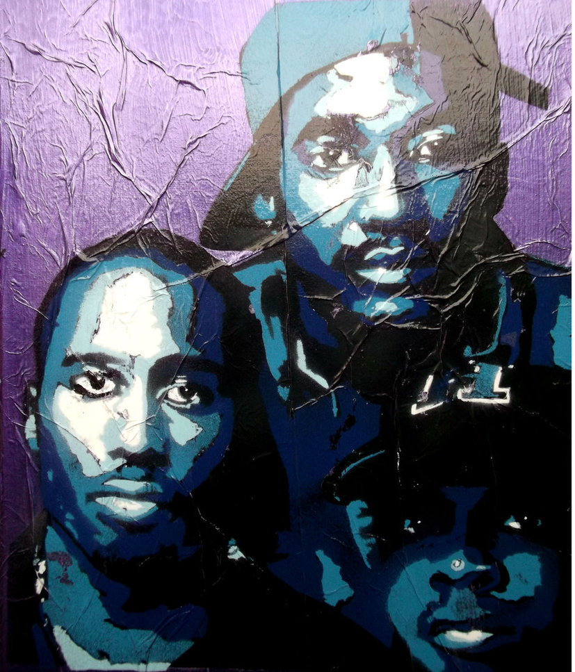 827x967 A Tribe Called Quest By Malarvart - A Tribe Called Quest Painting