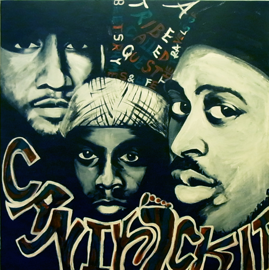 874x875 Chain's Art Life Making The People Happy With My Art Live - A Tribe Called Quest Painting
