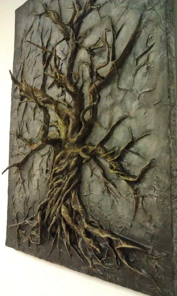 600x1003 Vicious Cycle. 18x24 3d Acrylic Painting. Tree Made Of Recycled - A Vicious Circle Painting