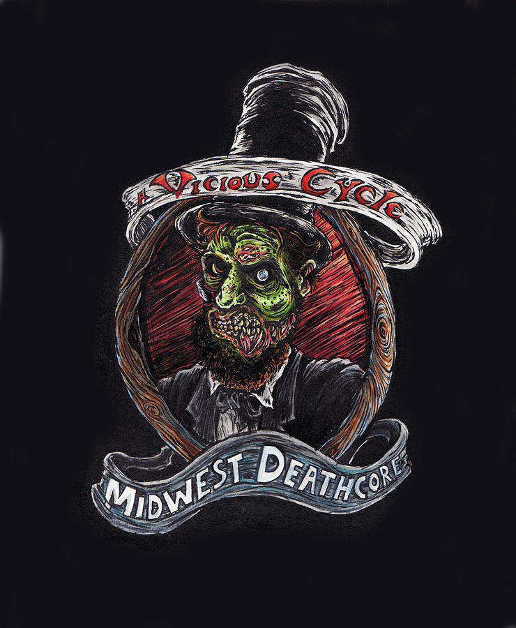 740x900 A Vicious Cycle Concert Poster Painting By Trevor Davy - A Vicious Circle Painting