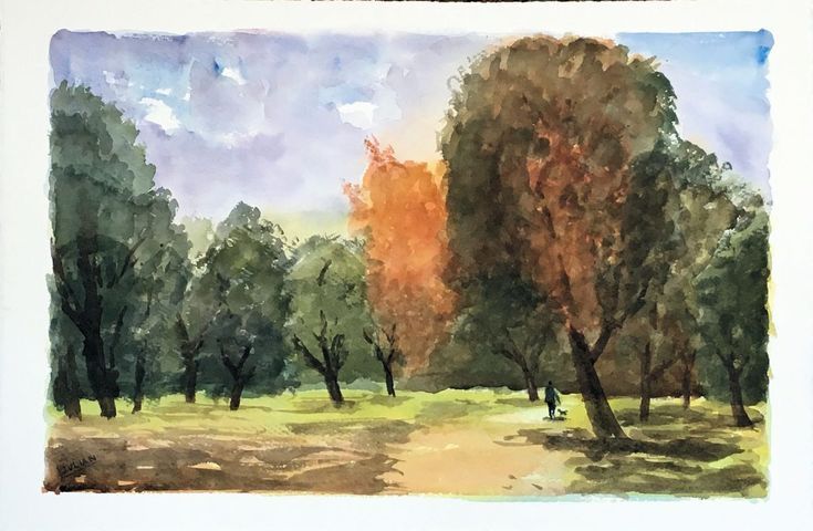 735x480 A Walk In The Woods, In Autumn - A Walk In The Woods Painting