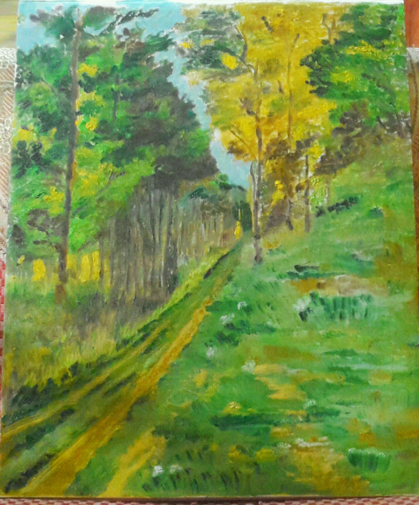 1427x1720 Amrita Banerjee Artwork A Walk In The Woods Original Painting - A Walk In The Woods Painting