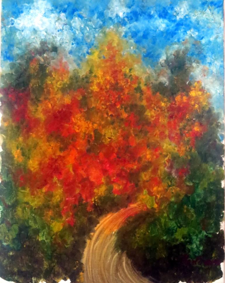 770x967 Saatchi Art A Walk In The Woods Painting By Marianne Charlotte - A Walk In The Woods Painting