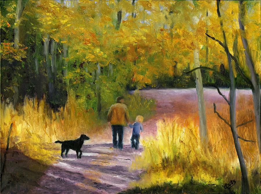 900x669 A Walk In The Woods Painting By Deborah Butts - A Walk In The Woods Painting