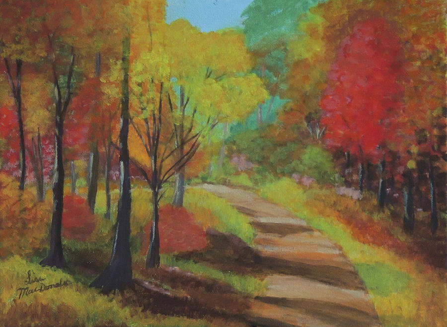 900x659 A Walk In The Woods Painting By Lisa Macdonald - A Walk In The Woods Painting