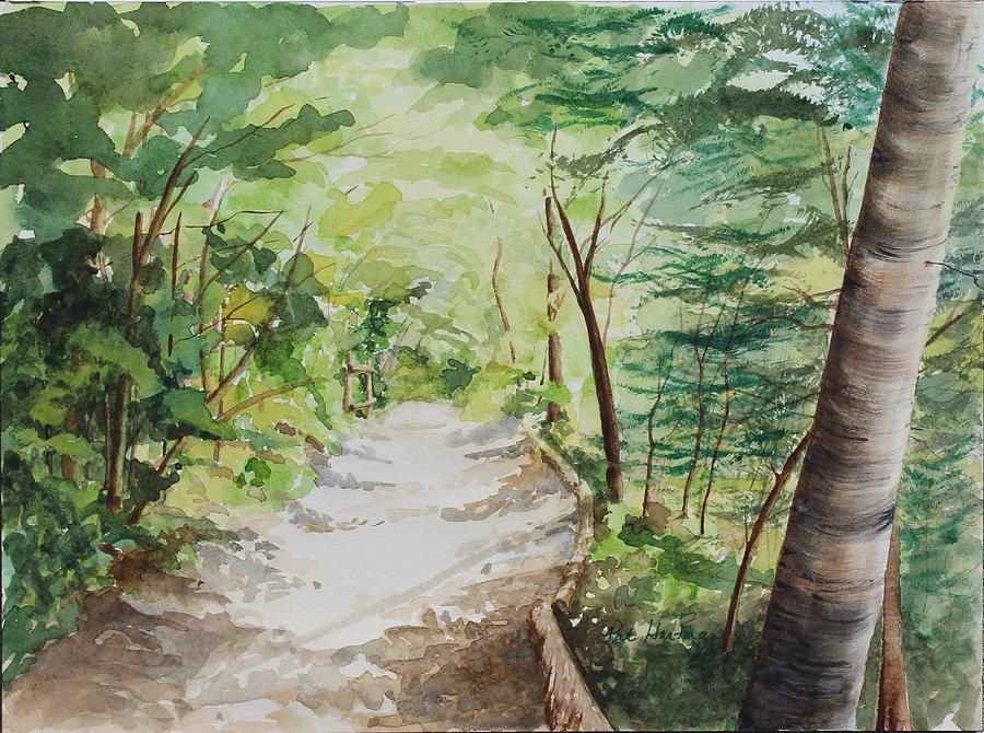 900x670 A Walk In The Woods Painting By Pat Hartman - A Walk In The Woods Painting