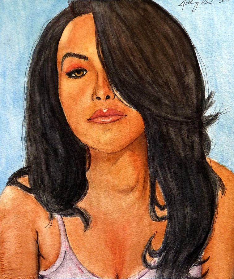 757x900 Aaliyah Painting By Anthony Nold - Aaliyah Painting