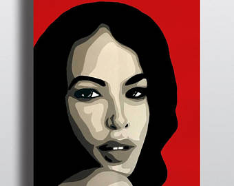 340x270 Aaliyah Art Etsy - Aaliyah Painting