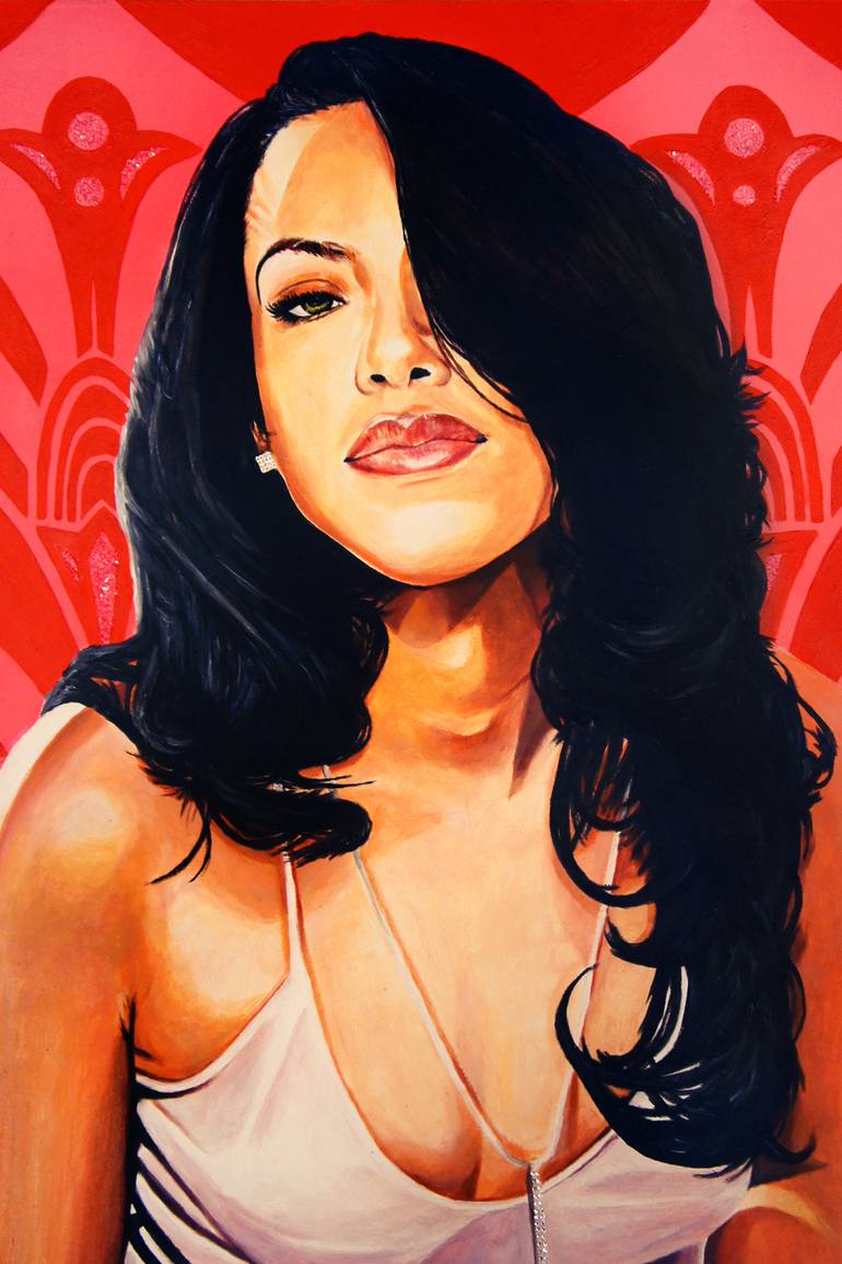 770x1155 Saatchi Art Aaliyah Portrait Painting By Paints - Aaliyah Painting