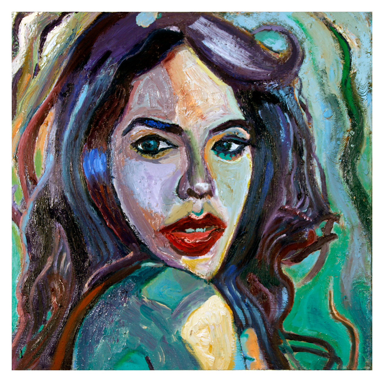 1280x1275 Aaliyah - Aaliyah Painting