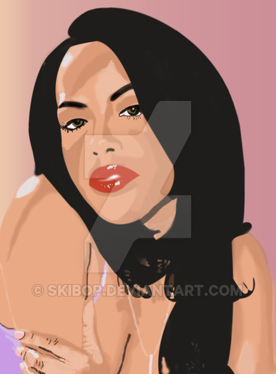 400x541 Aaliyah Digital Painting By Skibop - Aaliyah Painting