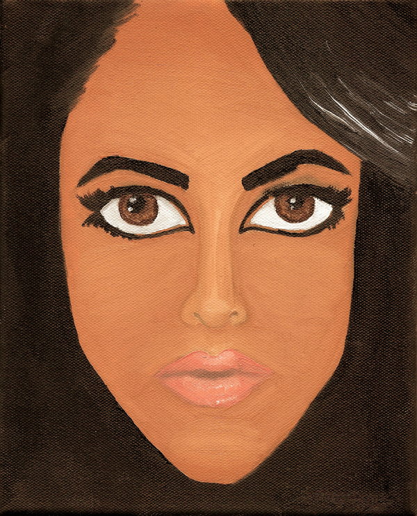 600x742 Aaliyah Oil Painting By Catlara - Aaliyah Painting
