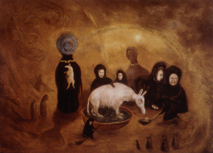 424x304 The Oval Lady - Aardvark Painting