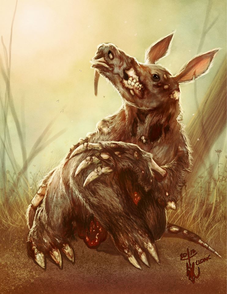 742x960 Zombie Aardvark By Thedarkcloak - Aardvark Painting