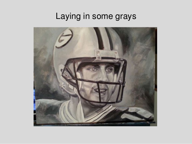 638x479 Green Bay Packers Aaron Rodgers Acrylic Painting - Aaron Rodgers Painting