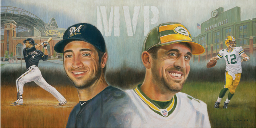 850x424 Living The Dream - Aaron Rodgers Painting