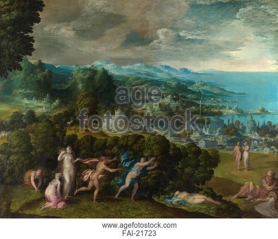 542x466 Euridice And Aristaeus, By Niccolo' Dell'Abate (Ca 1509 1571), Oil - Abate Painting