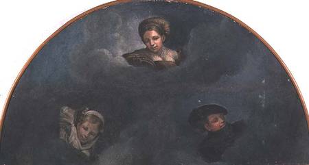 450x241 Lunette With Portrait Heads - Abate Painting