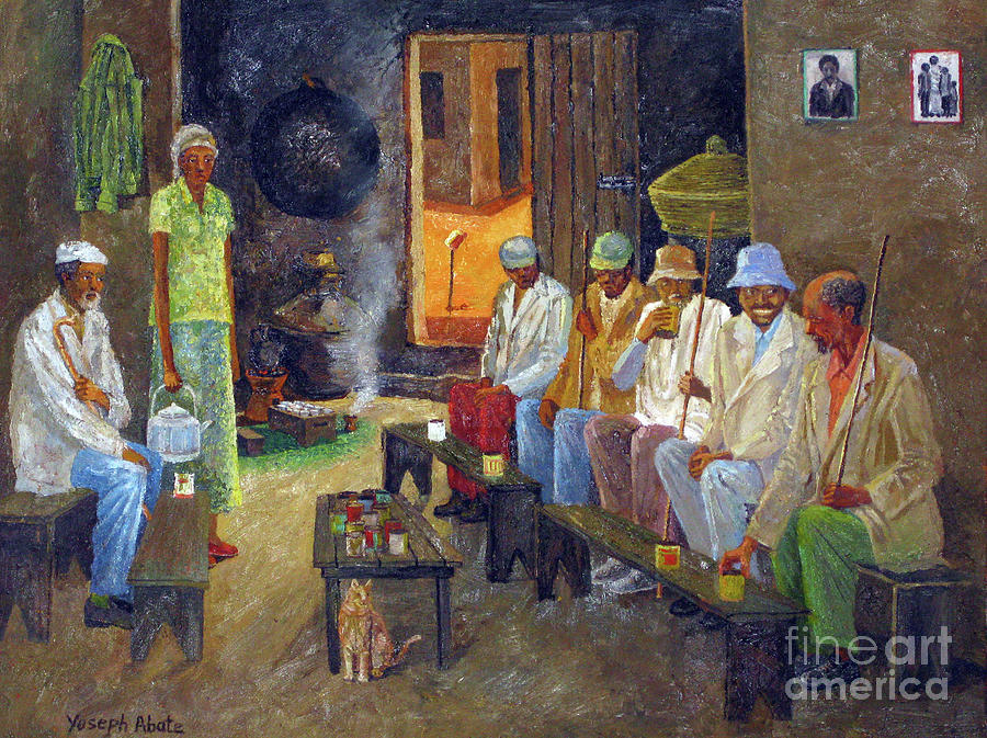 900x673 Tela Bet Painting By Yoseph Abate - Abate Painting