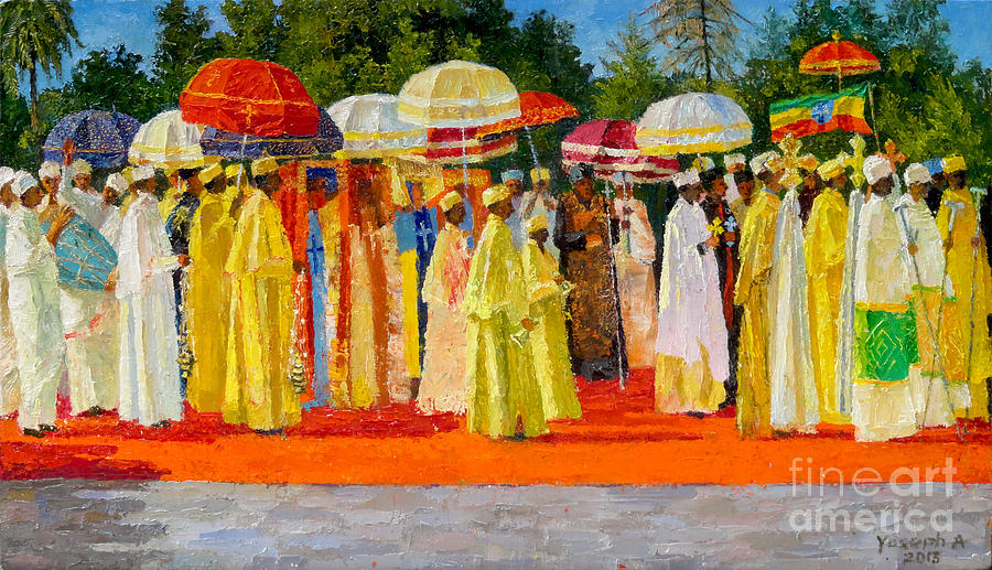 900x517 Ethiopian Epiphany Painting By Yoseph Abate - Abate Painting