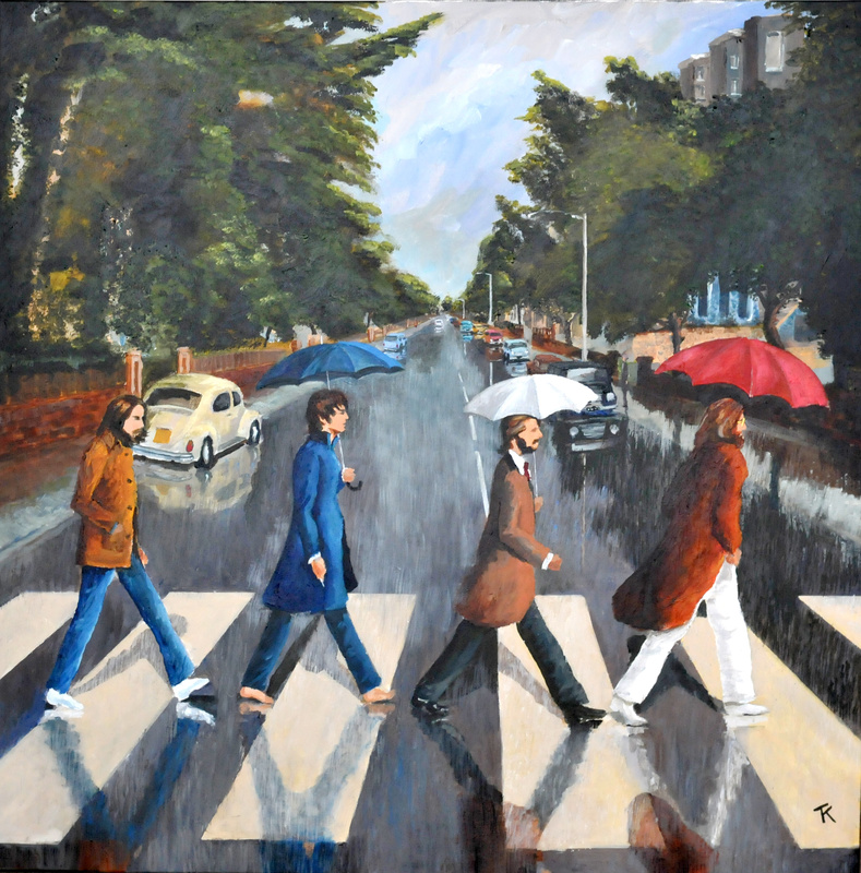 789x800 Abbey Road In The Rain (Sold) - Abbey Road Painting