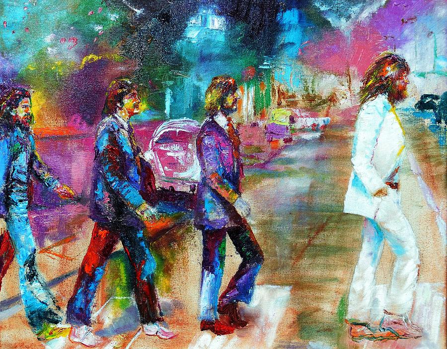900x704 Beatles Abbey Road Painting By Leland Castro - Abbey Road Painting