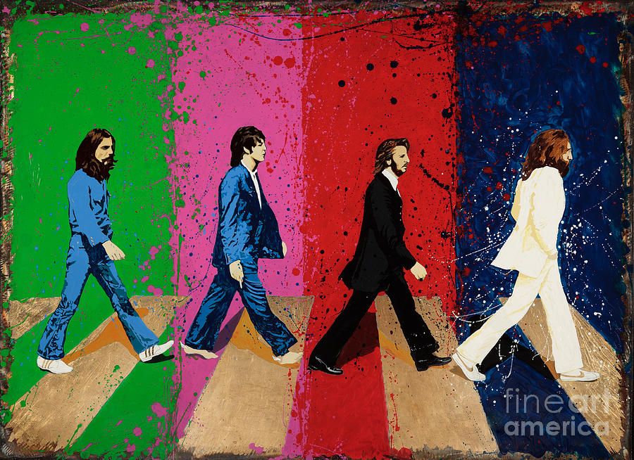 900x654 Beatles Crossing Painting By Chris Mackie - Abbey Road Painting