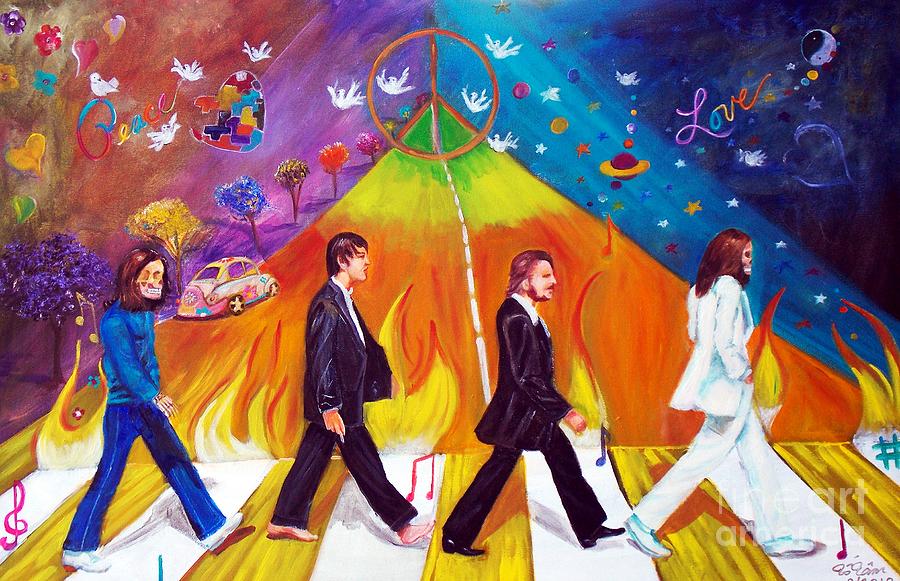 900x581 Abbey Road Painting By To Tam Gerwe - Abbey Road Painting