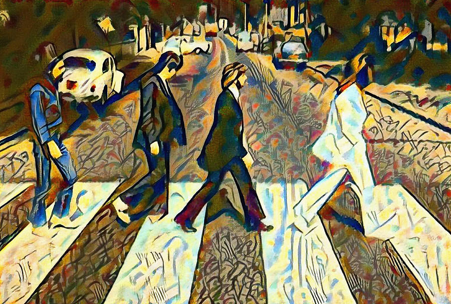 900x608 Abbey Road Watercolor Painting By Bill Cannon - Abbey Road Painting