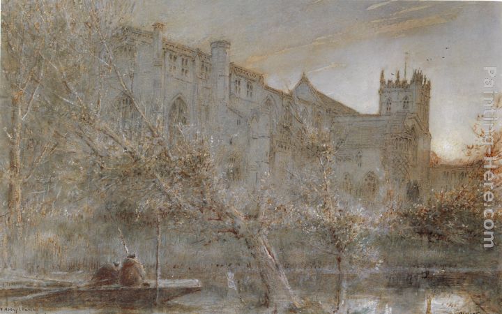720x450 Albert Goodwin The Abby Church, Christchurch Painting Anysize 50 - Abby Painting
