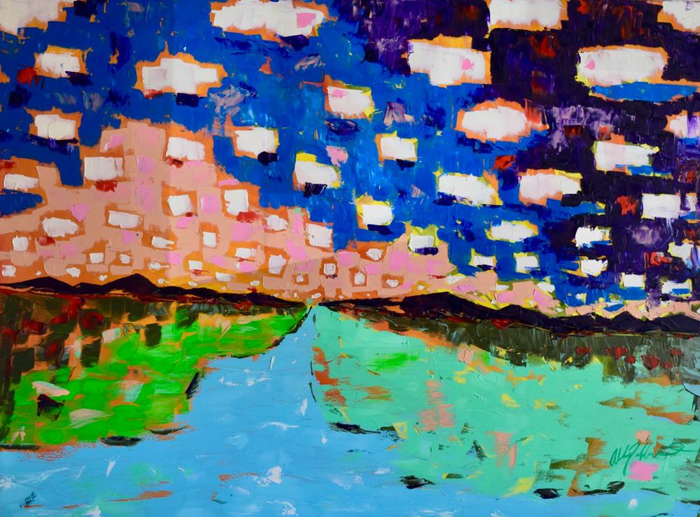 1000x739 River Sky - Abby Painting