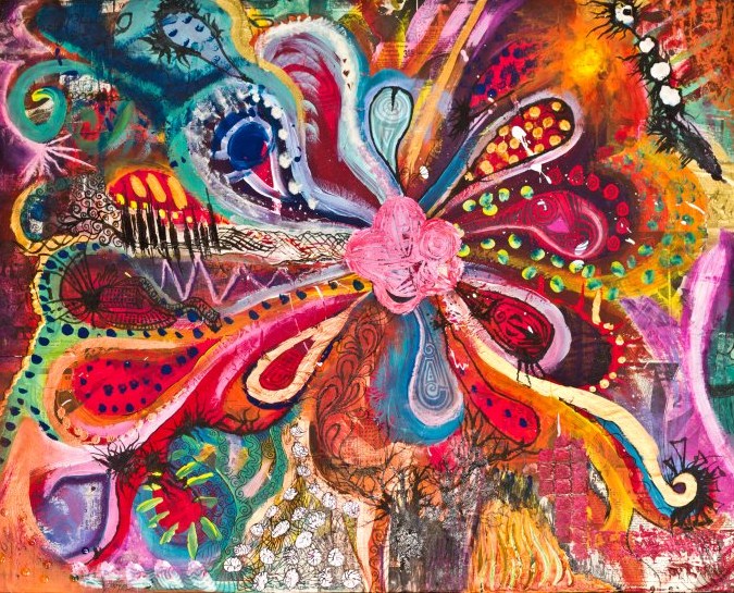 675x545 The Abstract Flower By Abby Art - Abby Painting