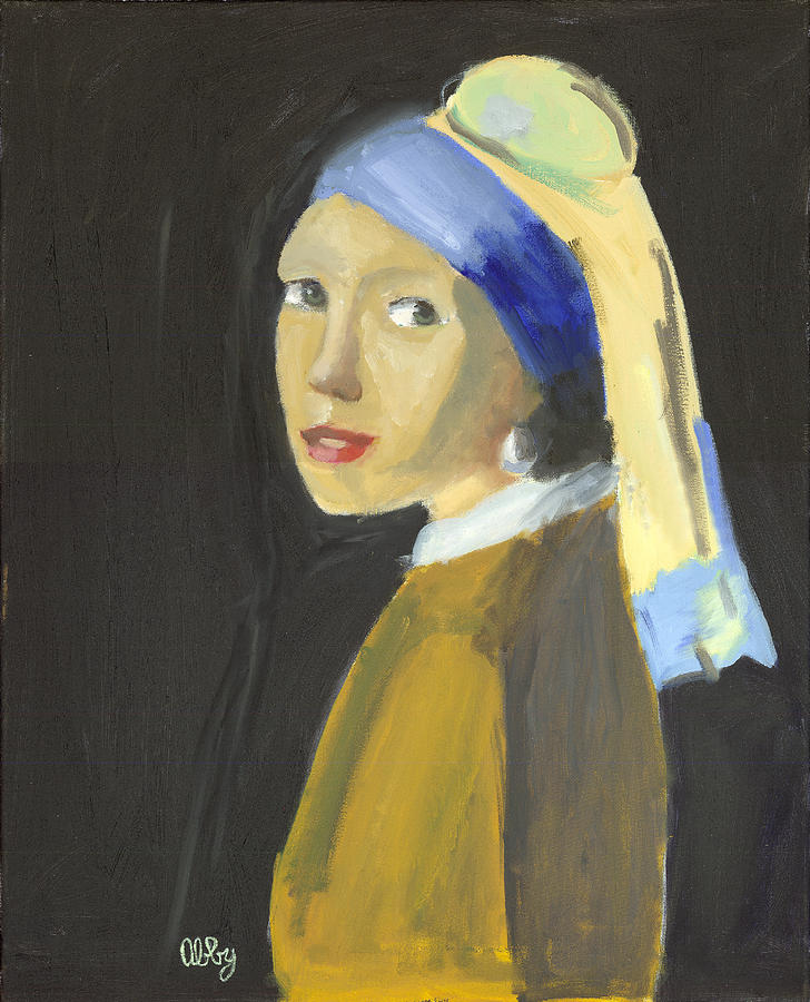728x900 The Girl With A Pearl Earring Painting By Abby Margo - Abby Painting