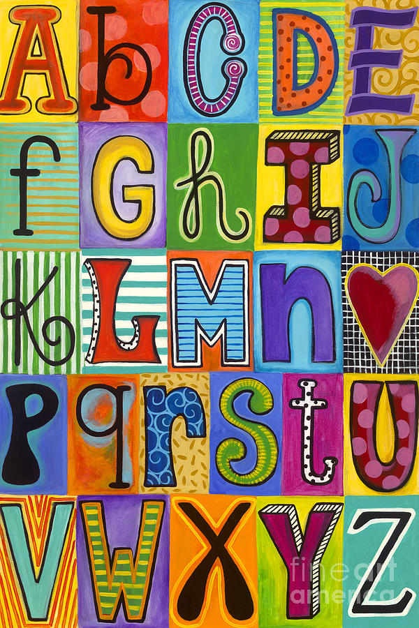 600x900 Letter Art Paintings Kleejj - Abc Painting