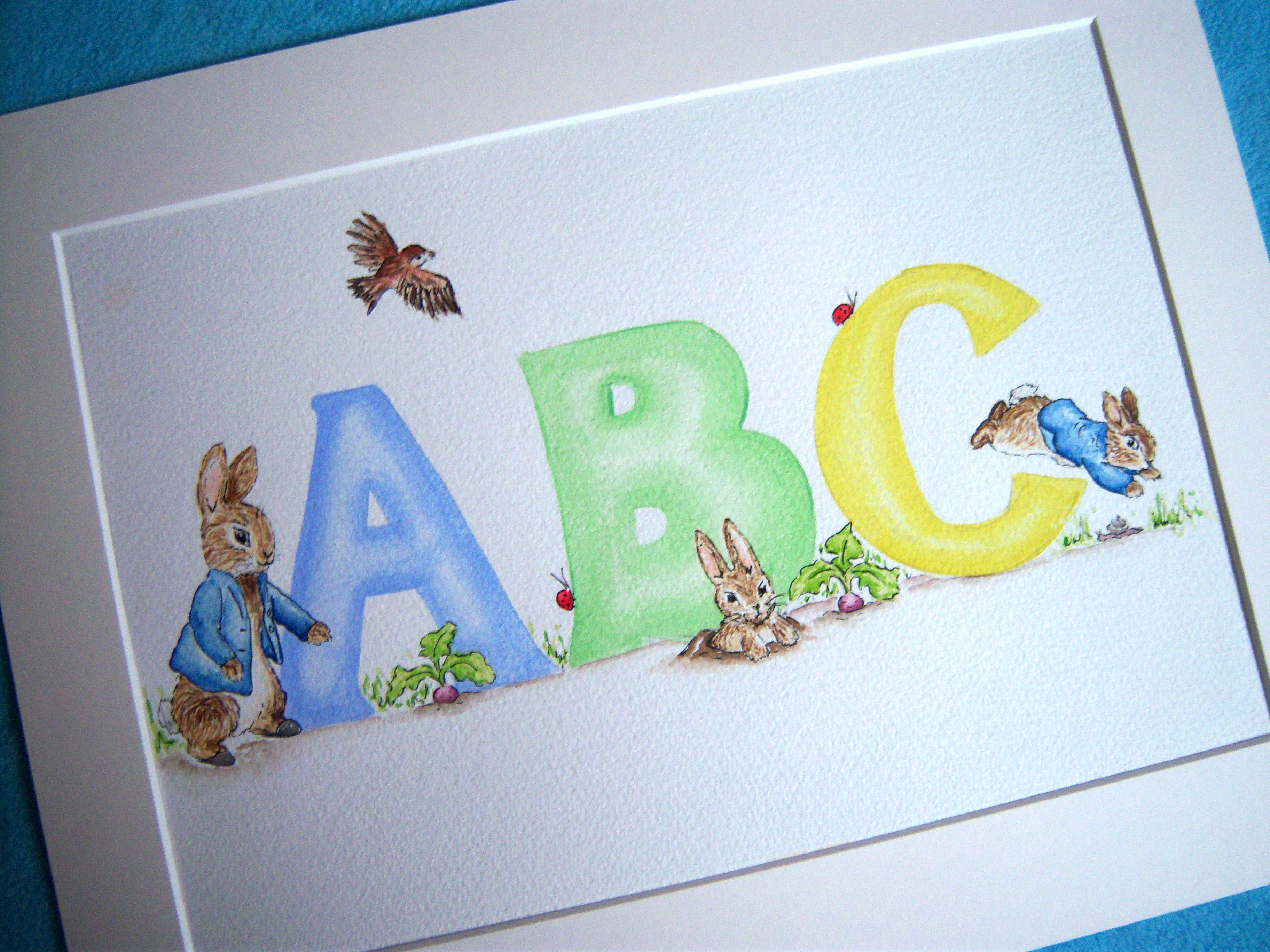 3648x2736 Rabbit Abc Name Painting - Abc Painting