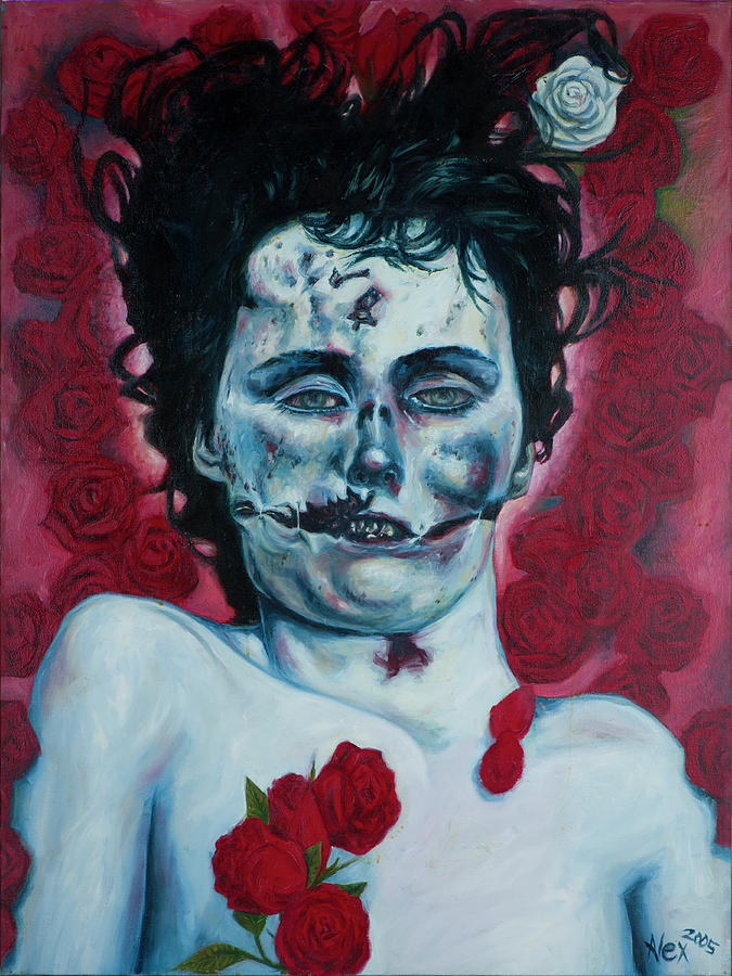 675x900 The Black Dahlia Painting By Alex Abel - Abel Painting