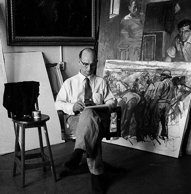 630x640 Art And Film Painter Spy In Bridge Of Spies - Abel Painting