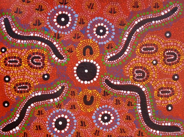 643x480 Kangaroo Pathways Doongal Aboriginal Art - Aboriginal Painting