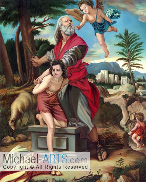 480x600 Abraham`s Sacrifice Of Isaac - Abraham And Isaac Painting
