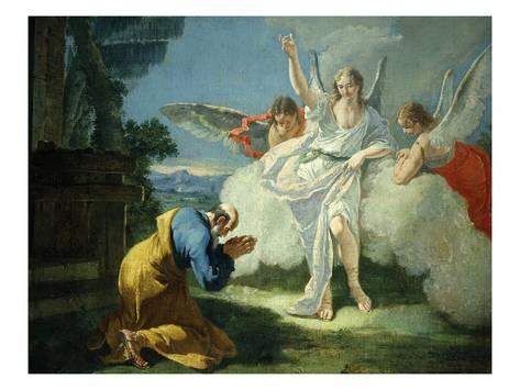 473x355 Abraham And The Three Angels Giclee Print By Domenico Fontebasso - Abraham And The Three Angels Painting