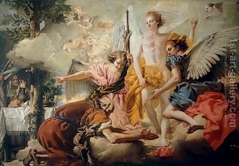 800x554 Abraham And The Three Angels Giovanni Domenico Tiepolo - Abraham And The Three Angels Painting