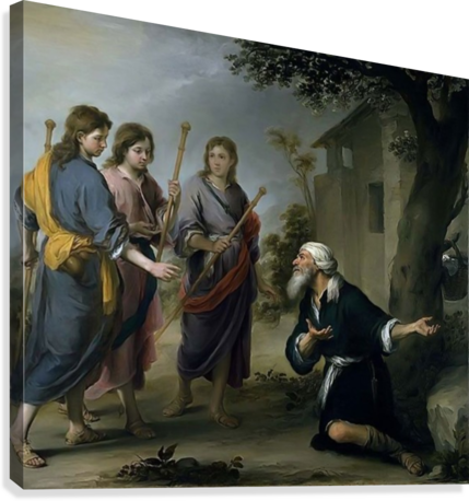 429x458 Abraham And The Three Angels - Abraham And The Three Angels Painting