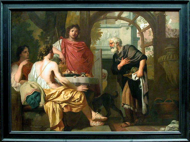 768x577 Abraham Receiving Three Angels Of Lord (1680 1685) - Abraham And The Three Angels Painting