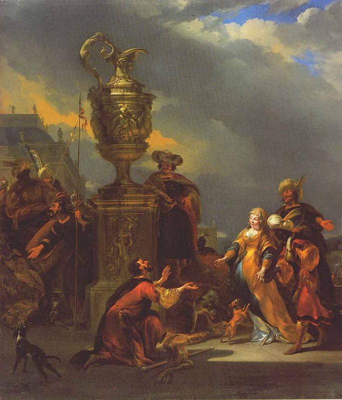 684x800 Genesis 20 Sarah And Abraham Visit Abimelech The Holy Bible - Abraham Bible Painting