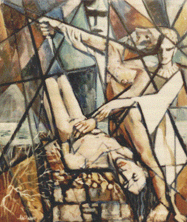 379x448 Artwork Depicting Scenes From Abraham's Life - Abraham Isaac Painting