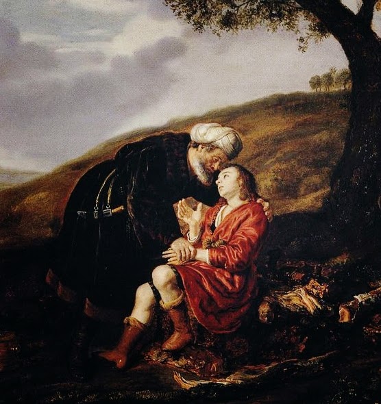 556x590 Paintings By Jan Victors Abraham And Isaac Before The Sacrifice - Abraham Isaac Painting