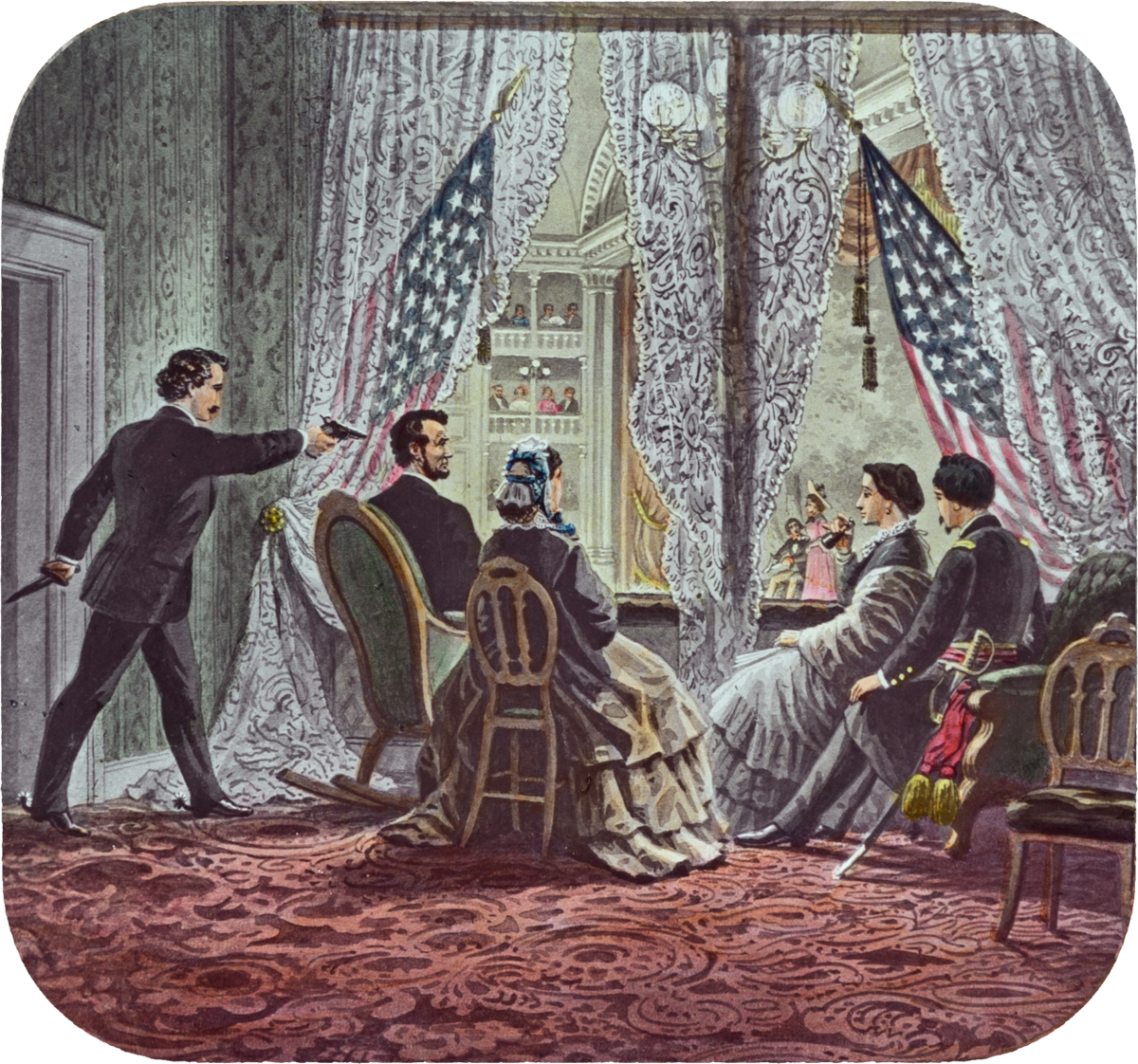 1200x1122 Assassination Of Abraham Lincoln - Abraham Lincoln Assassination Painting