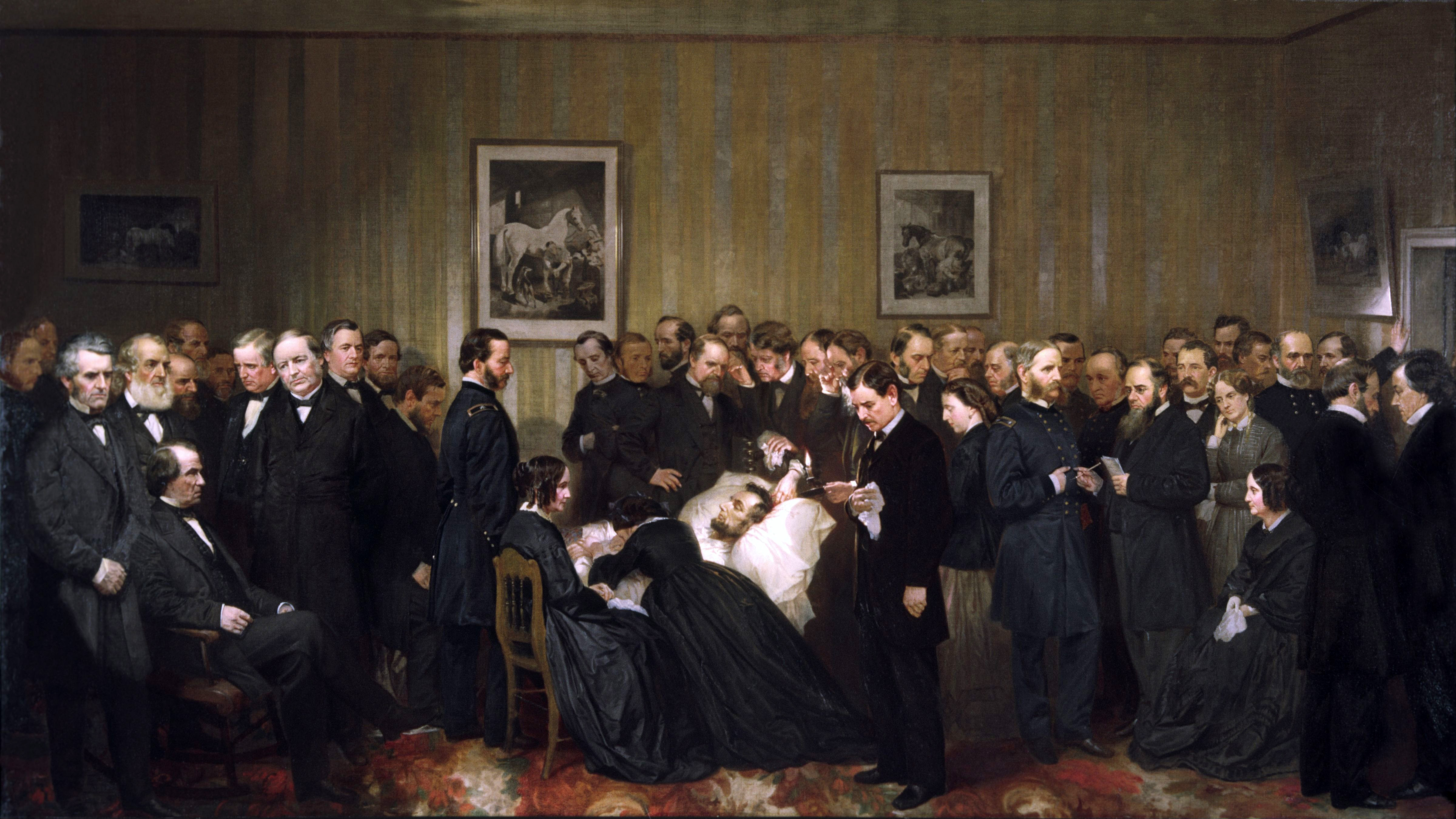 4800x2699 Filethe Last Hours Of Abraham Lincoln By Alonzo Chappel, 1868.jpg - Abraham Lincoln Assassination Painting