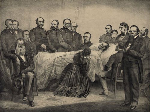 500x372 Lincoln's Deathbed American Experience Official Site Pbs - Abraham Lincoln Assassination Painting