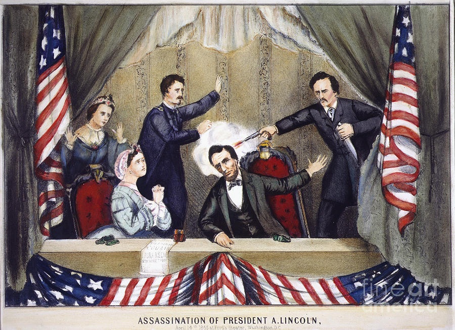 900x654 Lincoln Assassination Photograph By Granger - Abraham Lincoln Assassination Painting